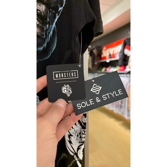 Darc Sport Universal Monsters Wolf Man Side by Side Tee Shirt Mummy Halloween - Picture 3 of 5